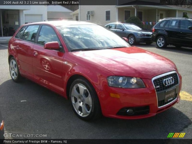 Brilliant Red / Black 2006 Audi A3 3.2 S Line quattro