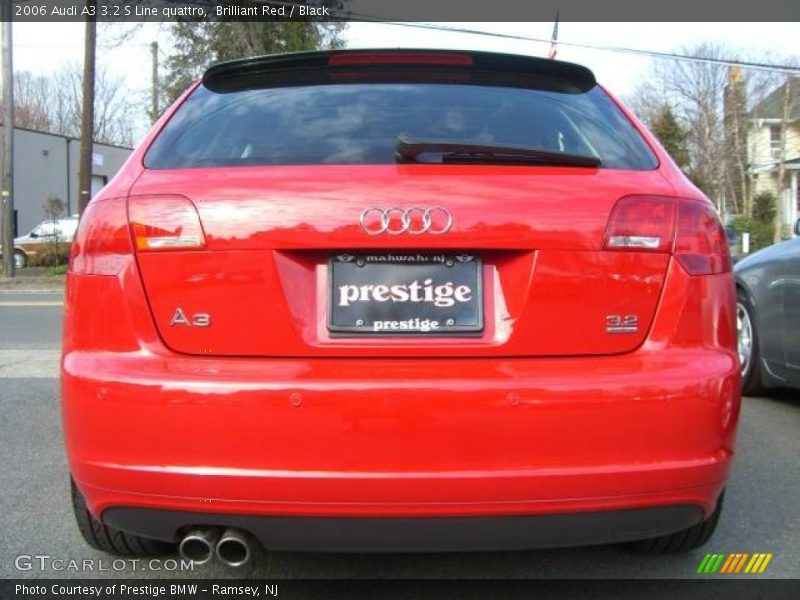 Brilliant Red / Black 2006 Audi A3 3.2 S Line quattro