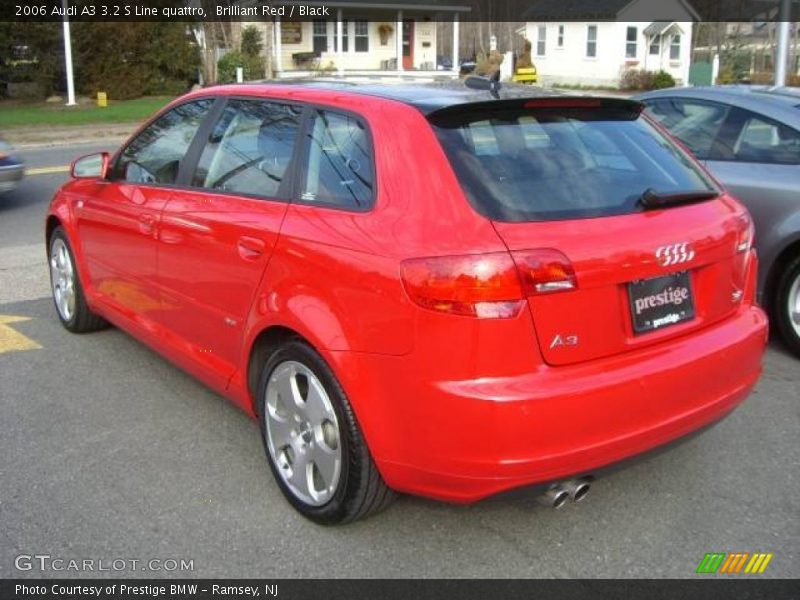 Brilliant Red / Black 2006 Audi A3 3.2 S Line quattro