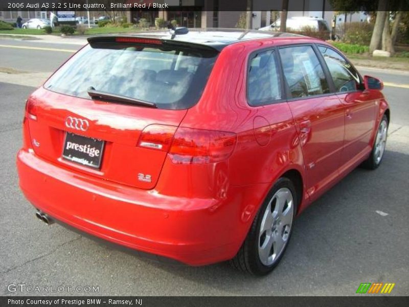 Brilliant Red / Black 2006 Audi A3 3.2 S Line quattro