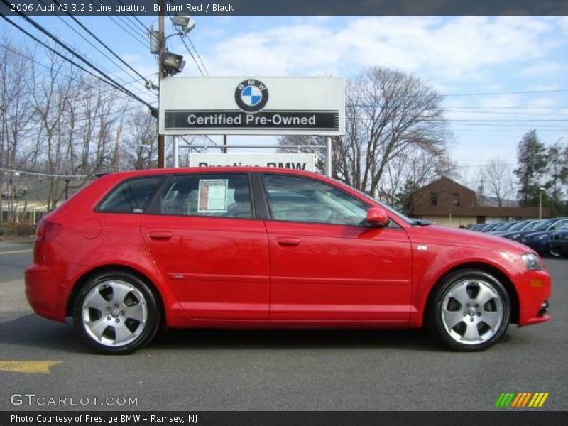 Brilliant Red / Black 2006 Audi A3 3.2 S Line quattro