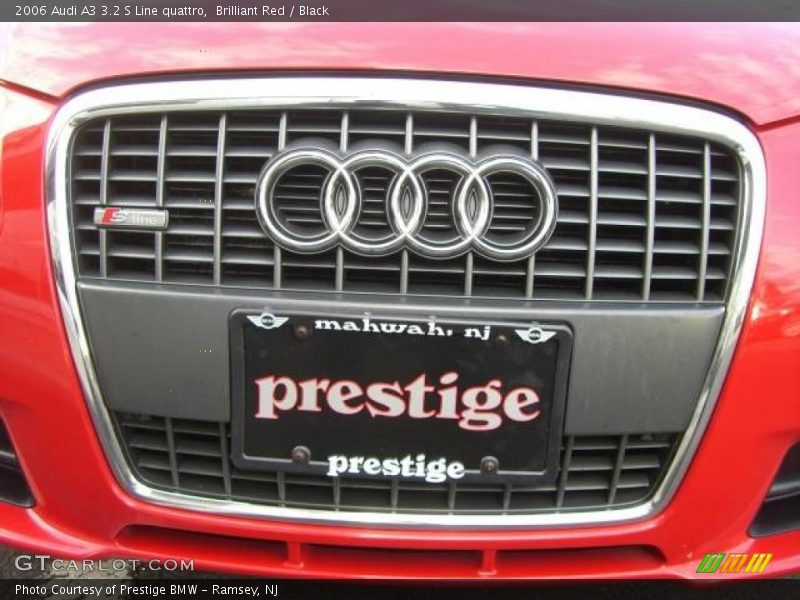 Brilliant Red / Black 2006 Audi A3 3.2 S Line quattro