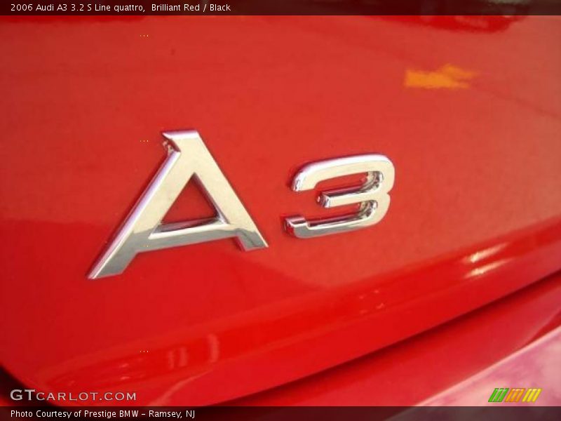 Brilliant Red / Black 2006 Audi A3 3.2 S Line quattro