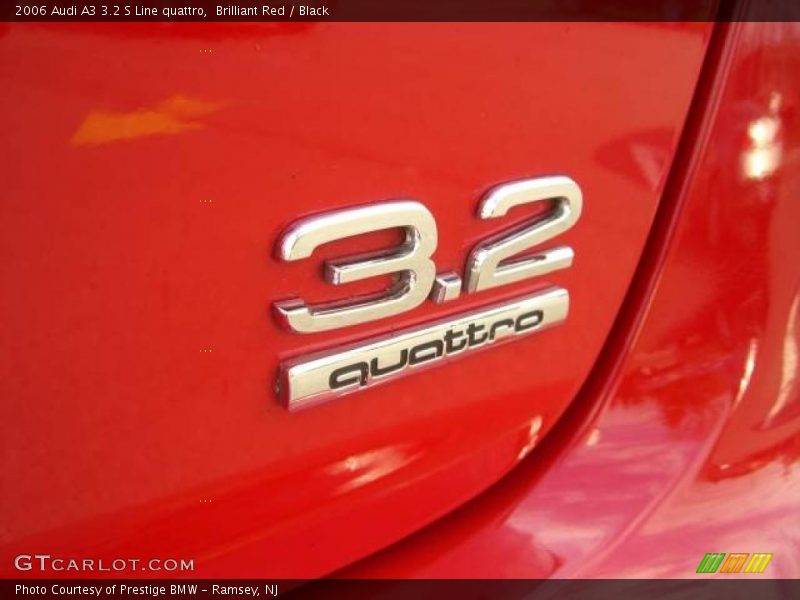 Brilliant Red / Black 2006 Audi A3 3.2 S Line quattro