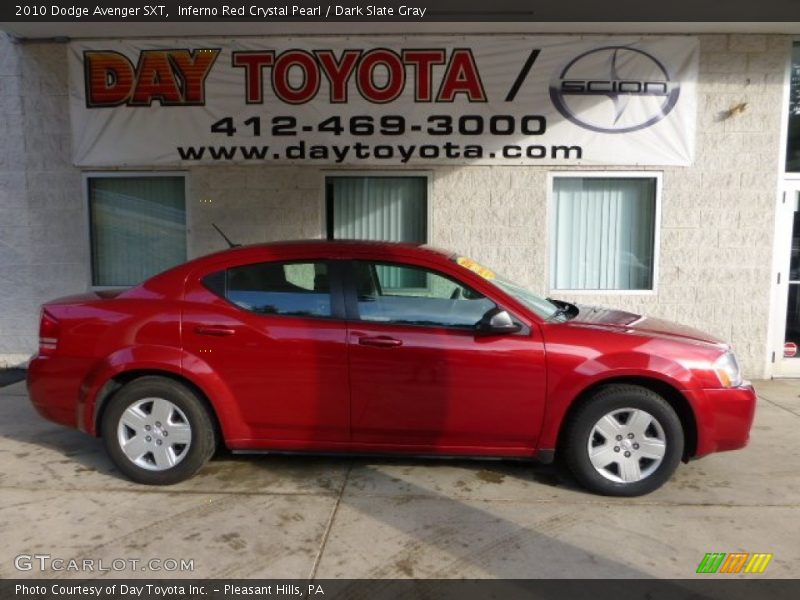 Inferno Red Crystal Pearl / Dark Slate Gray 2010 Dodge Avenger SXT