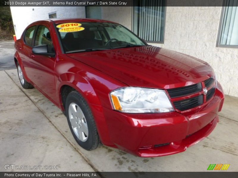 Inferno Red Crystal Pearl / Dark Slate Gray 2010 Dodge Avenger SXT