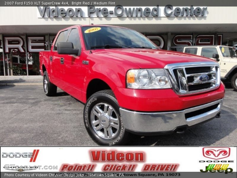 Bright Red / Medium Flint 2007 Ford F150 XLT SuperCrew 4x4