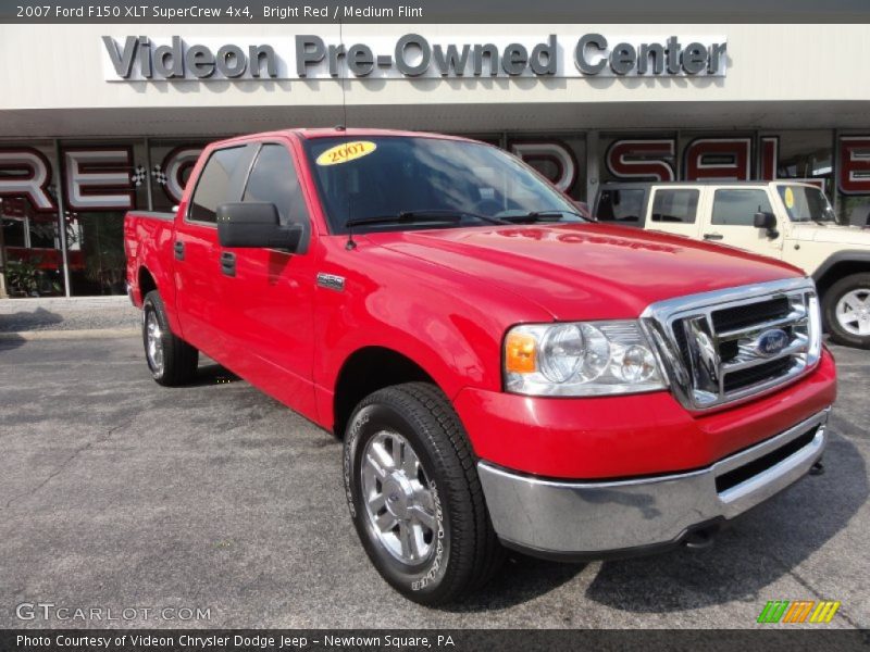 Bright Red / Medium Flint 2007 Ford F150 XLT SuperCrew 4x4