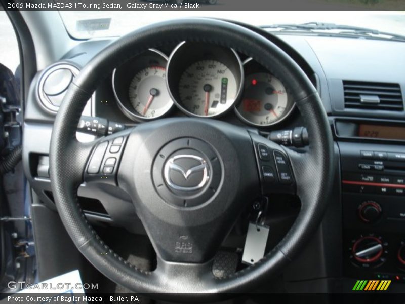 Galaxy Gray Mica / Black 2009 Mazda MAZDA3 i Touring Sedan