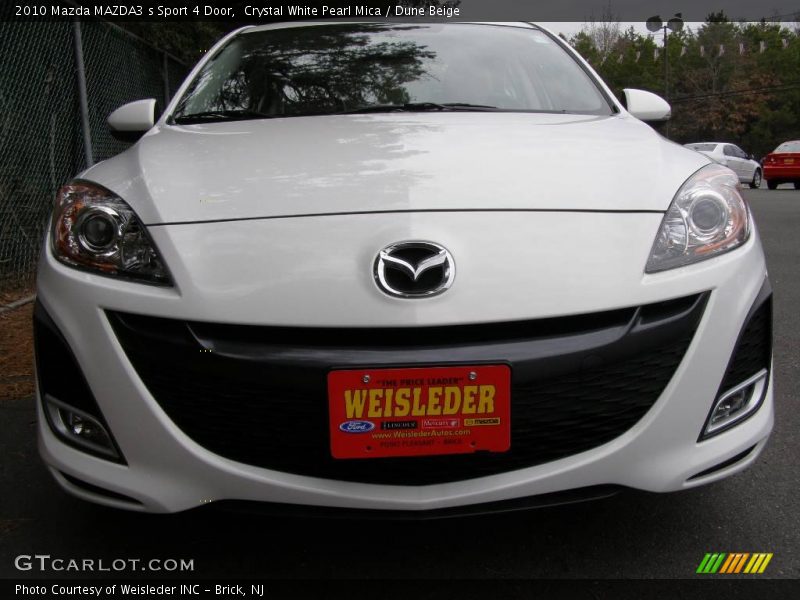 Crystal White Pearl Mica / Dune Beige 2010 Mazda MAZDA3 s Sport 4 Door