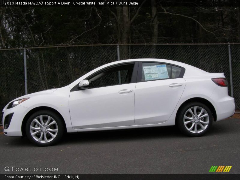 Crystal White Pearl Mica / Dune Beige 2010 Mazda MAZDA3 s Sport 4 Door