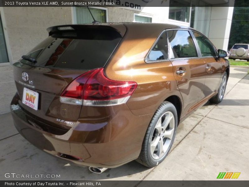 Sunset Bronze Metallic / Black 2013 Toyota Venza XLE AWD