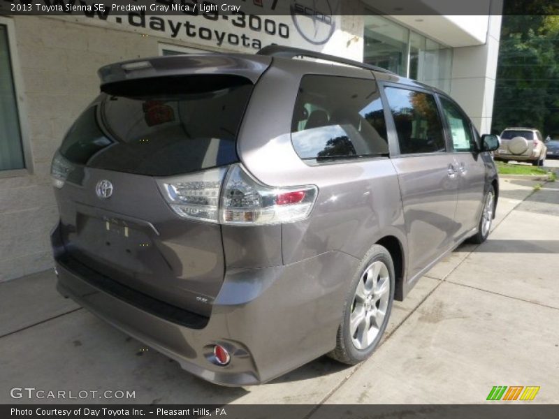 Predawn Gray Mica / Light Gray 2013 Toyota Sienna SE