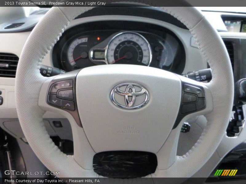Predawn Gray Mica / Light Gray 2013 Toyota Sienna SE