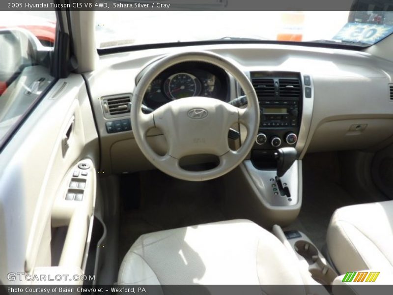 Sahara Silver / Gray 2005 Hyundai Tucson GLS V6 4WD