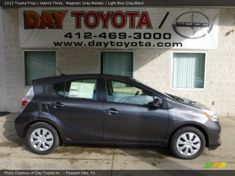 Magnetic Gray Metallic / Light Blue Gray/Black 2012 Toyota Prius c Hybrid Three