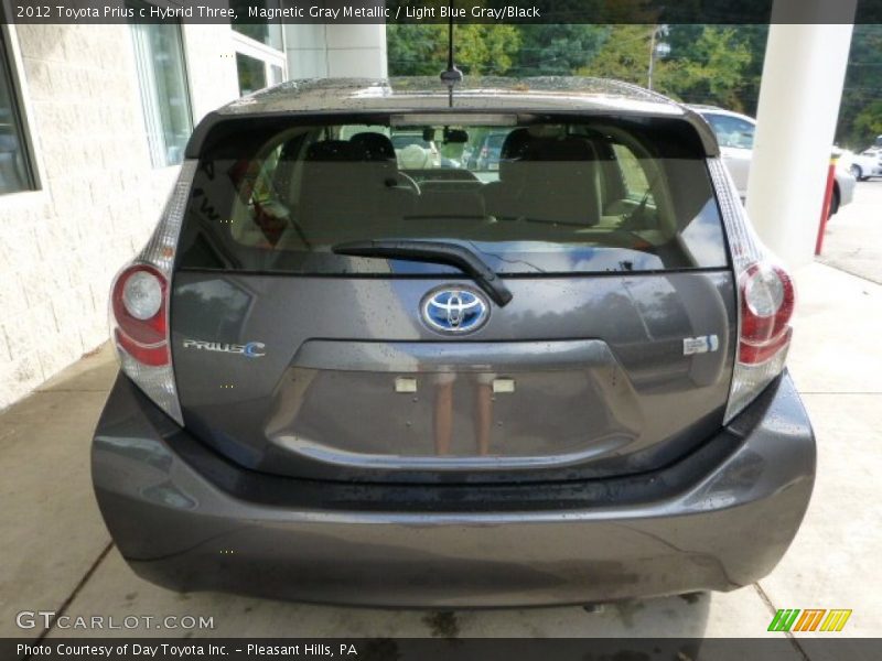 Magnetic Gray Metallic / Light Blue Gray/Black 2012 Toyota Prius c Hybrid Three