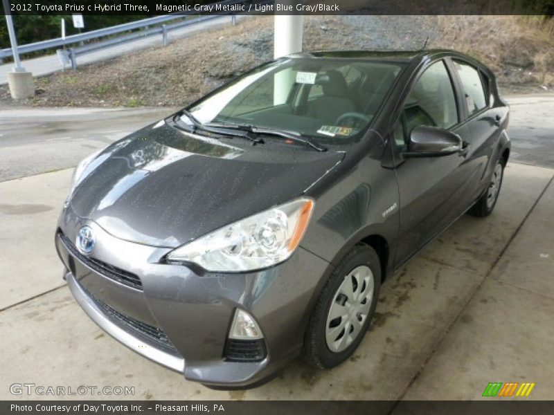 Magnetic Gray Metallic / Light Blue Gray/Black 2012 Toyota Prius c Hybrid Three