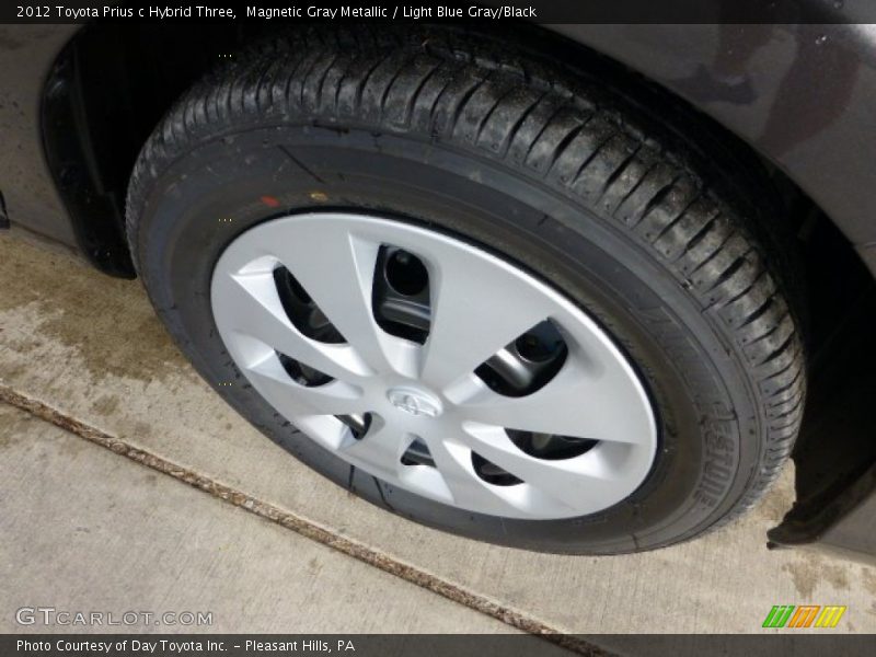 Magnetic Gray Metallic / Light Blue Gray/Black 2012 Toyota Prius c Hybrid Three