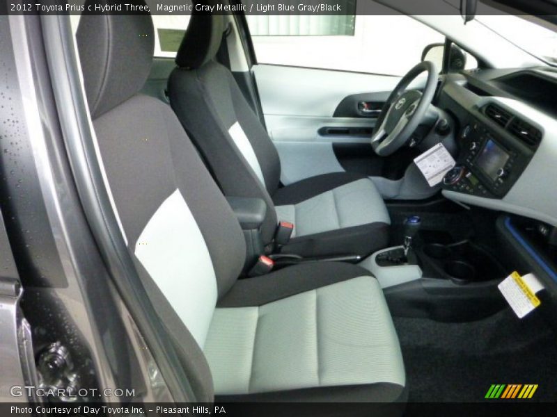 Magnetic Gray Metallic / Light Blue Gray/Black 2012 Toyota Prius c Hybrid Three