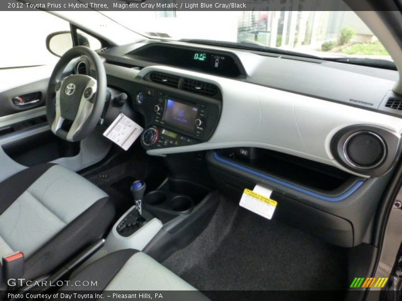Magnetic Gray Metallic / Light Blue Gray/Black 2012 Toyota Prius c Hybrid Three