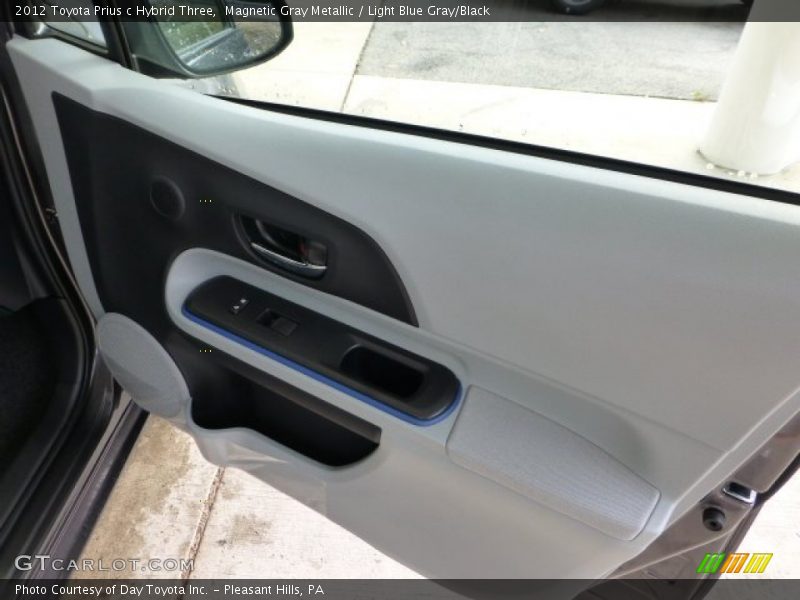 Magnetic Gray Metallic / Light Blue Gray/Black 2012 Toyota Prius c Hybrid Three