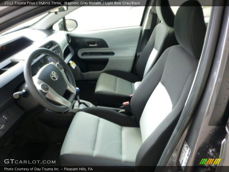 Magnetic Gray Metallic / Light Blue Gray/Black 2012 Toyota Prius c Hybrid Three