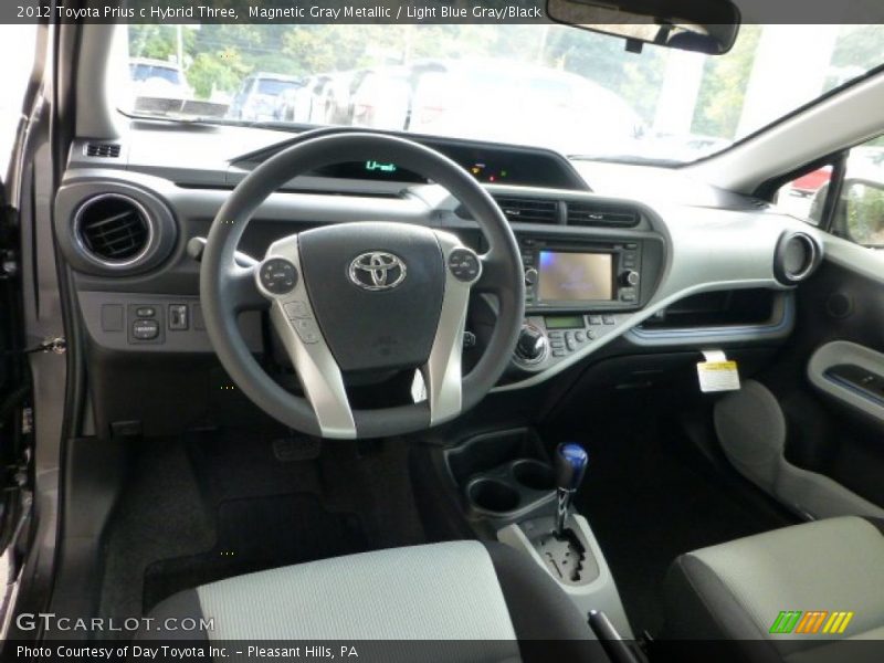 Magnetic Gray Metallic / Light Blue Gray/Black 2012 Toyota Prius c Hybrid Three