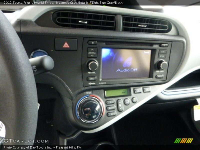 Magnetic Gray Metallic / Light Blue Gray/Black 2012 Toyota Prius c Hybrid Three