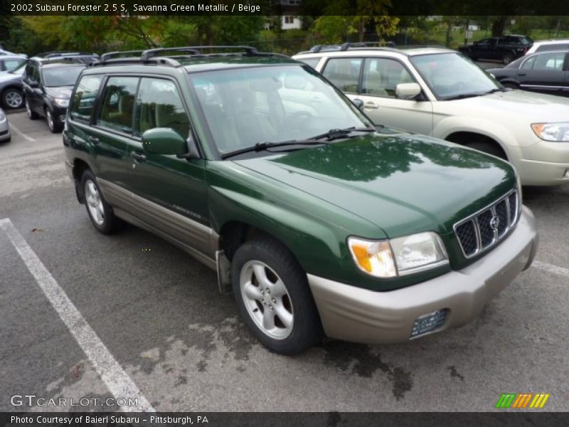 Savanna Green Metallic / Beige 2002 Subaru Forester 2.5 S