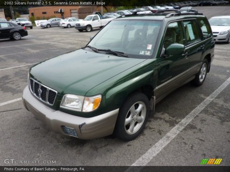 Savanna Green Metallic / Beige 2002 Subaru Forester 2.5 S