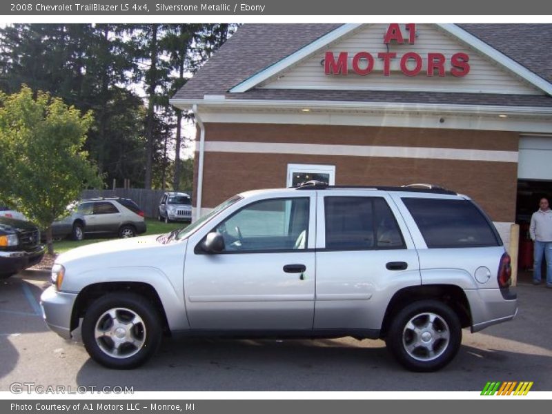 Silverstone Metallic / Ebony 2008 Chevrolet TrailBlazer LS 4x4