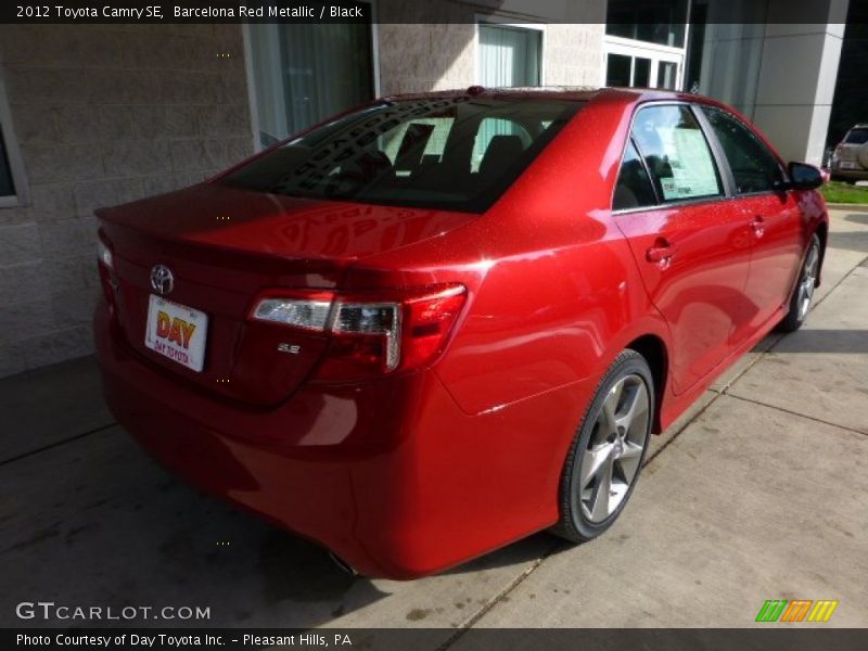 Barcelona Red Metallic / Black 2012 Toyota Camry SE