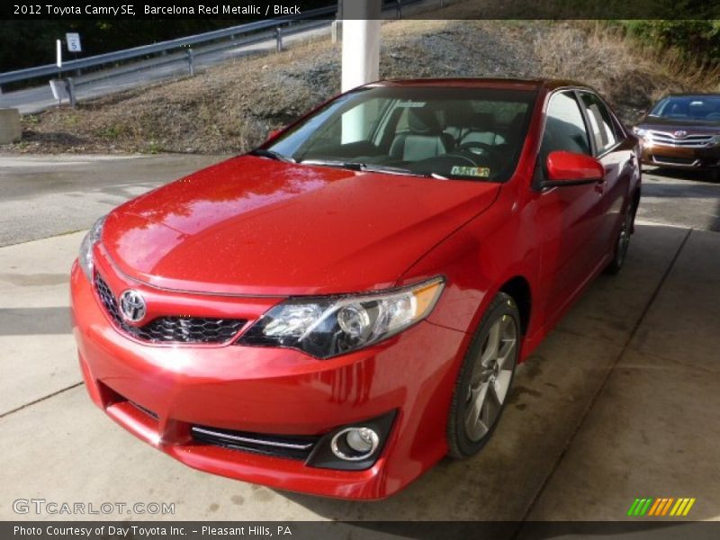Barcelona Red Metallic / Black 2012 Toyota Camry SE