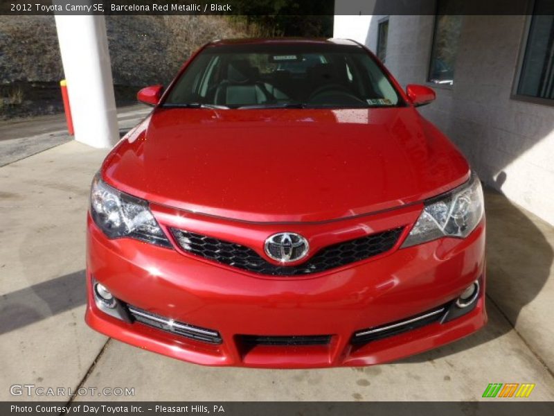 Barcelona Red Metallic / Black 2012 Toyota Camry SE