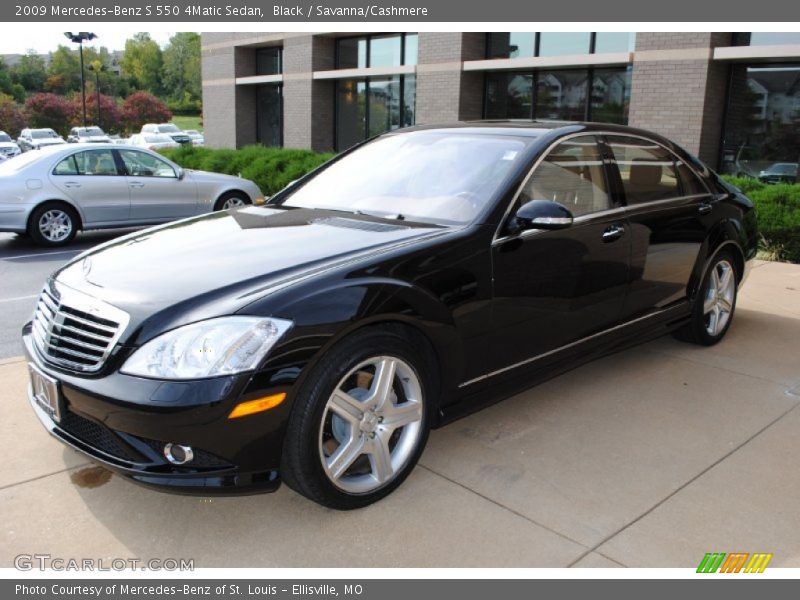 Black / Savanna/Cashmere 2009 Mercedes-Benz S 550 4Matic Sedan