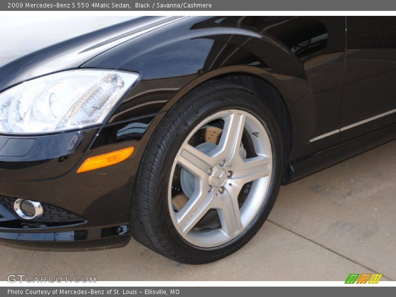 Black / Savanna/Cashmere 2009 Mercedes-Benz S 550 4Matic Sedan
