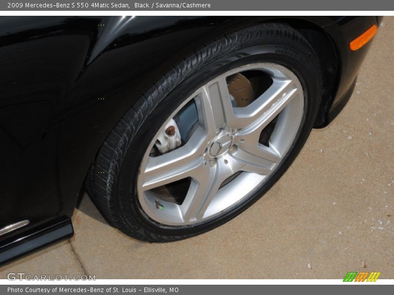 Black / Savanna/Cashmere 2009 Mercedes-Benz S 550 4Matic Sedan