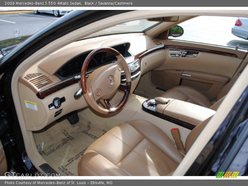 Black / Savanna/Cashmere 2009 Mercedes-Benz S 550 4Matic Sedan