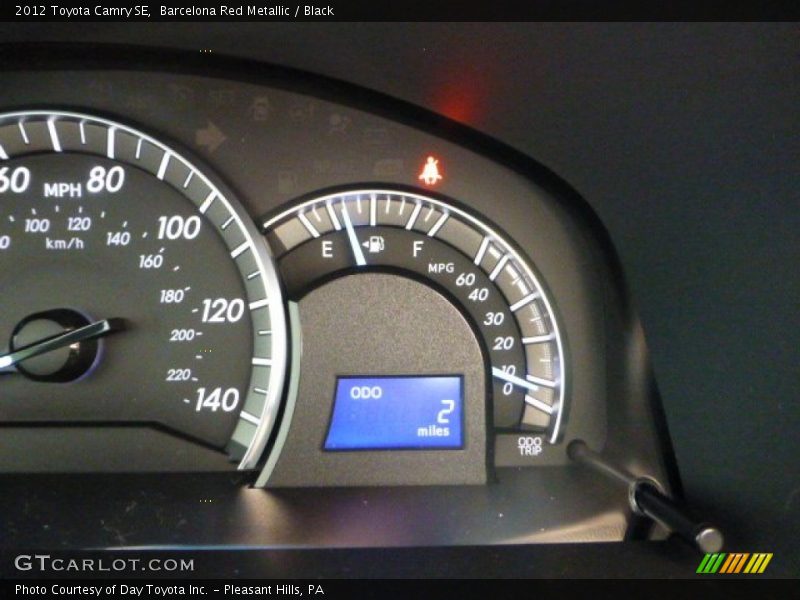 Barcelona Red Metallic / Black 2012 Toyota Camry SE