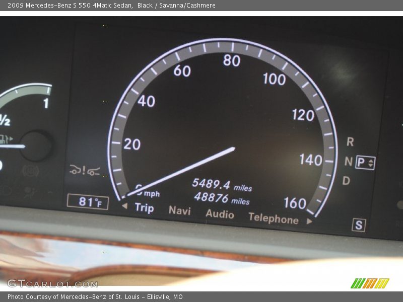 Black / Savanna/Cashmere 2009 Mercedes-Benz S 550 4Matic Sedan