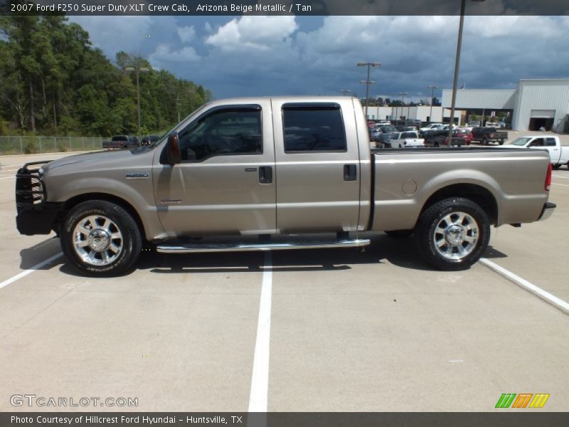 Arizona Beige Metallic / Tan 2007 Ford F250 Super Duty XLT Crew Cab