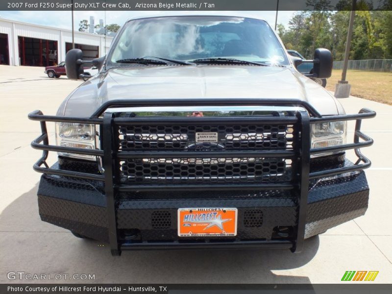 Arizona Beige Metallic / Tan 2007 Ford F250 Super Duty XLT Crew Cab