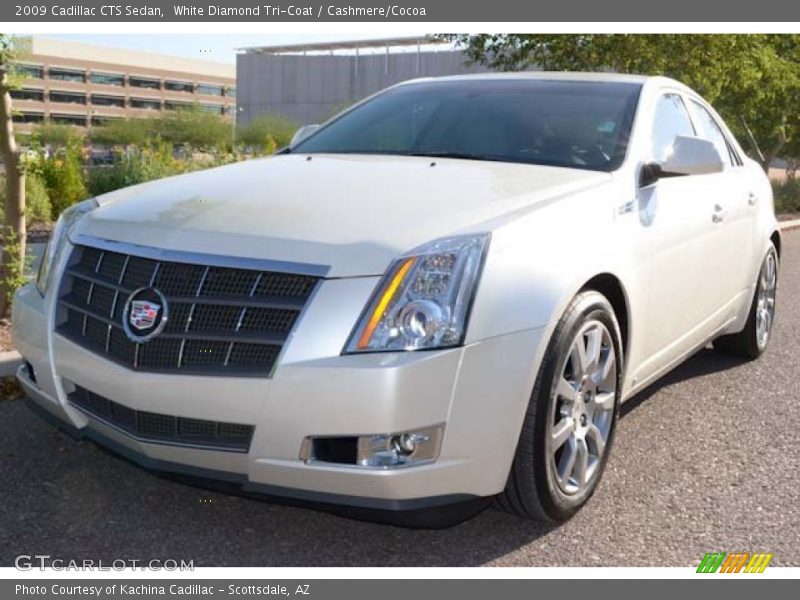 White Diamond Tri-Coat / Cashmere/Cocoa 2009 Cadillac CTS Sedan