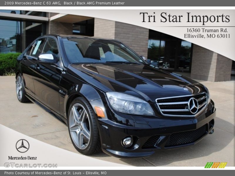Black / Black AMG Premium Leather 2009 Mercedes-Benz C 63 AMG