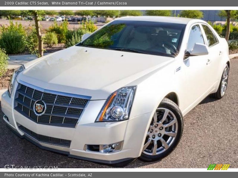 White Diamond Tri-Coat / Cashmere/Cocoa 2009 Cadillac CTS Sedan
