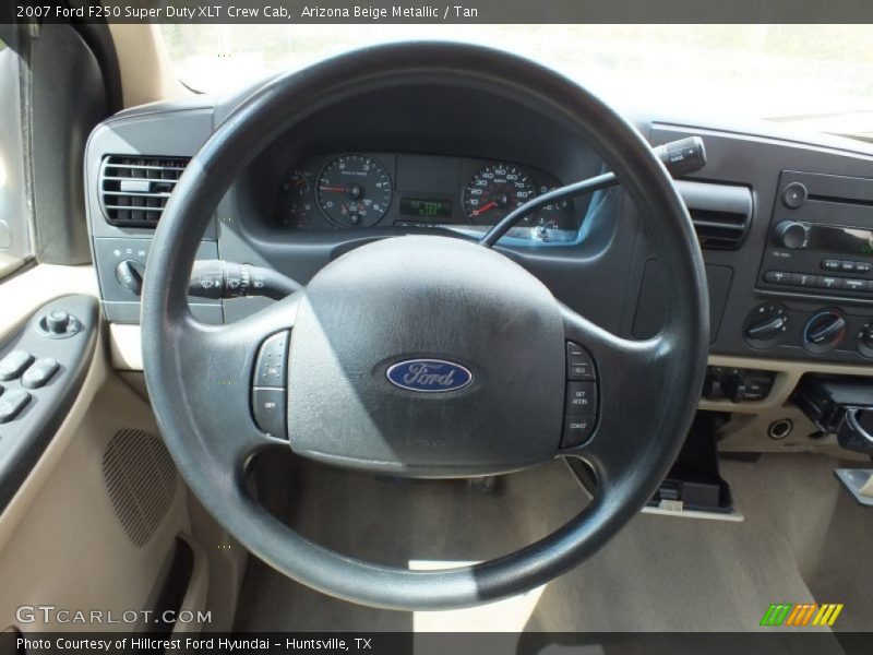 Arizona Beige Metallic / Tan 2007 Ford F250 Super Duty XLT Crew Cab
