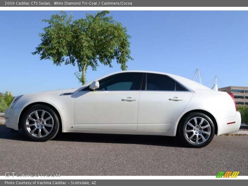 White Diamond Tri-Coat / Cashmere/Cocoa 2009 Cadillac CTS Sedan