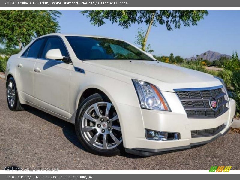 White Diamond Tri-Coat / Cashmere/Cocoa 2009 Cadillac CTS Sedan