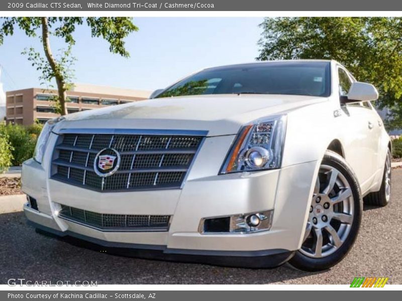 White Diamond Tri-Coat / Cashmere/Cocoa 2009 Cadillac CTS Sedan